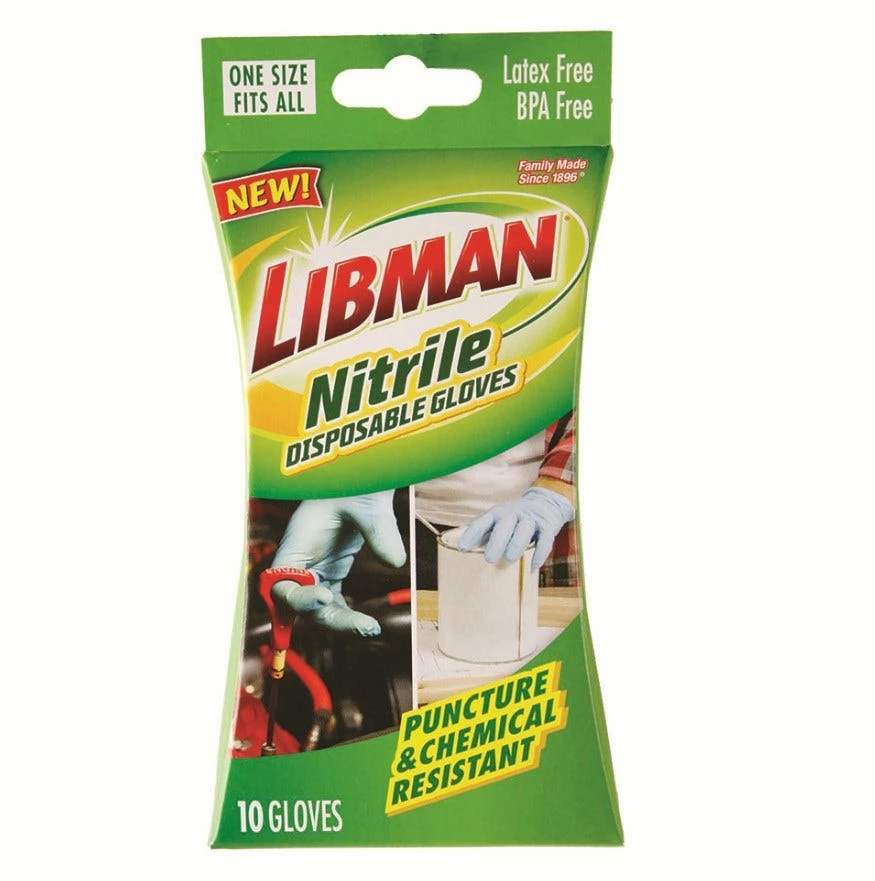 Libman Disposable Nitrile Gloves, 10 Count Box - Cleaning & Janitorial Supplies 2 Libman Disposable Nitrile Gloves, 10 Count Box - Cleaning & Janitorial Supplies - Image 2