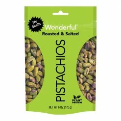 Various Brands Wonderful Shelled Roasted and Salted Pistachios, 6 oz. - Pecans, Pistashios & Walnuts