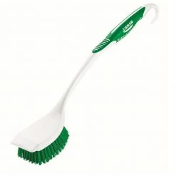 Libman Long Handle Utility Scrub Brush - Green & White - Cleaning & Janitorial Supplies