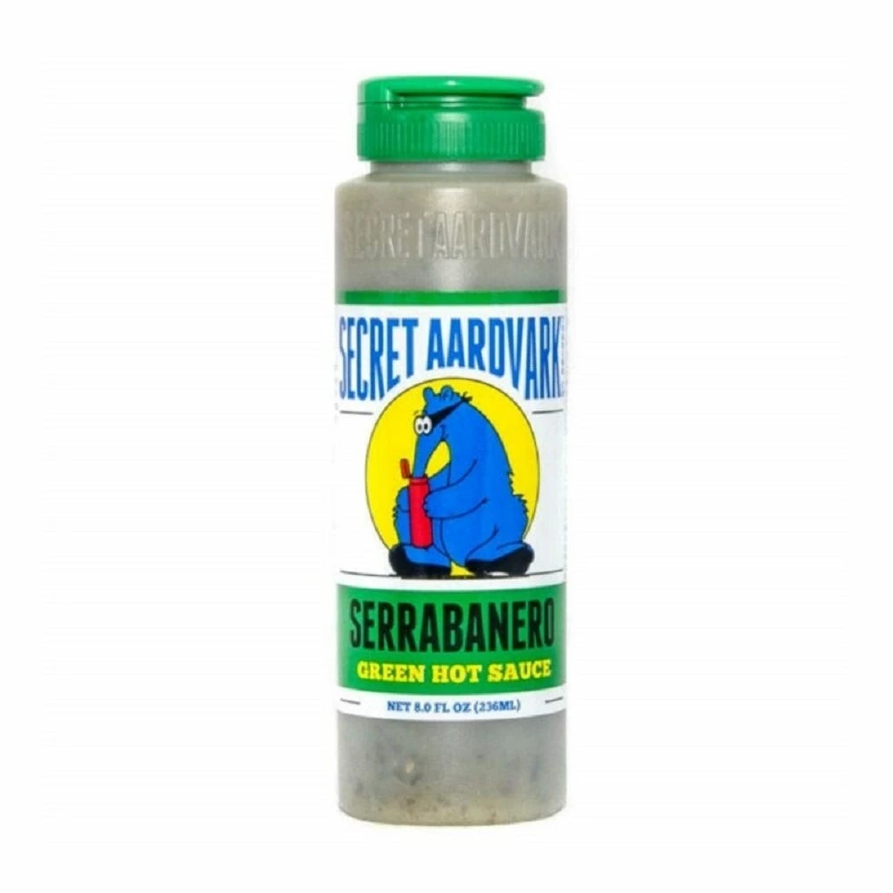 Secret Aardvark Serrabanero Green Hot Sauce, 8 oz. - Condiments & Sauces 1 Secret Aardvark Serrabanero Green Hot Sauce, 8 oz. - Condiments & Sauces