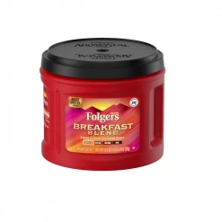 Folgers Breakfast Blend Ground Coffee, Smooth & Mild Coffee, 25.4oz Canister