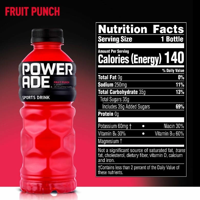 Powerade Fruit Punch Sports Drink, 8-Pack - Sports Drinks & Energy Drinks 3 Powerade Fruit Punch Sports Drink, 8-Pack - Sports Drinks & Energy Drinks - Image 3