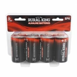 Rural King D Alkaline Batteries, 8 Pack - D8PKALK - Household Batteries