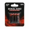Rural King AAA Alkaline Batteries, 8 Pack - AAA8PKALK - Household Batteries