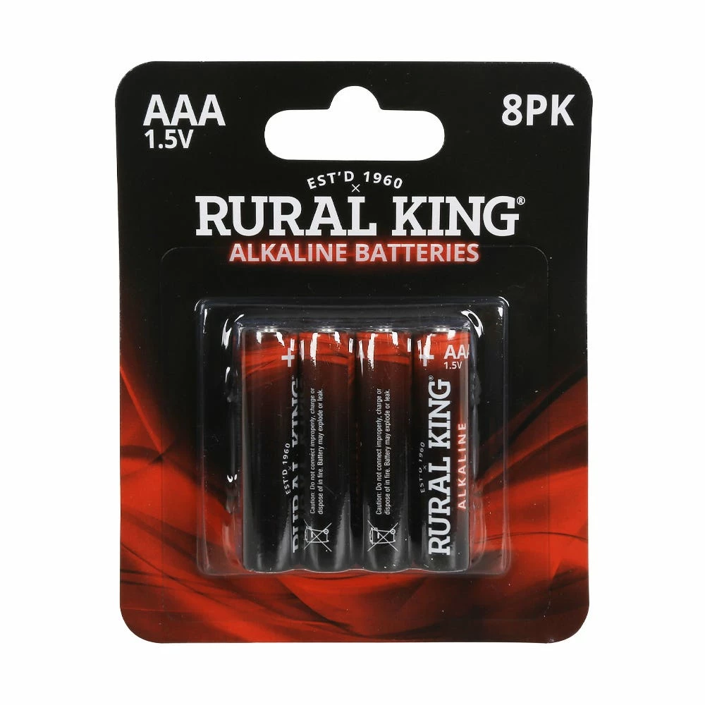 Rural King AAA Alkaline Batteries, 8 Pack - AAA8PKALK - Household Batteries 1 Rural King AAA Alkaline Batteries, 8 Pack - AAA8PKALK - Household Batteries