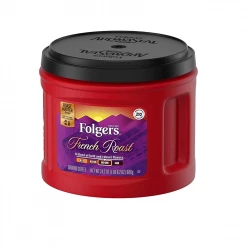Folgers French Roast Medium-Dark Roast Ground Coffee, 24.2 oz Canister