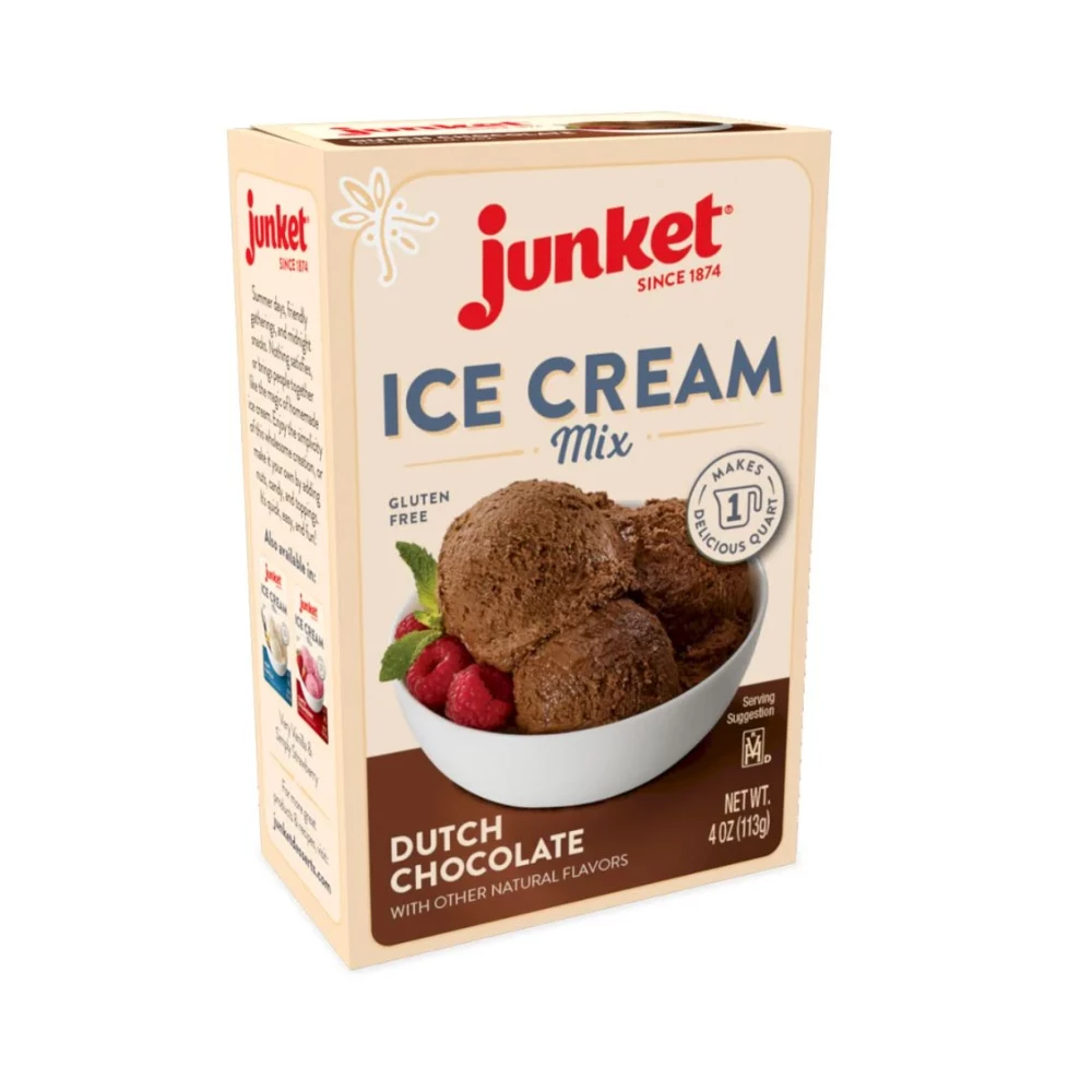 Junket Dutch Chocolate Ice Cream Mix, 4 oz. - 42301 - Baking Essentials 1 Junket Dutch Chocolate Ice Cream Mix, 4 oz. - 42301 - Baking Essentials