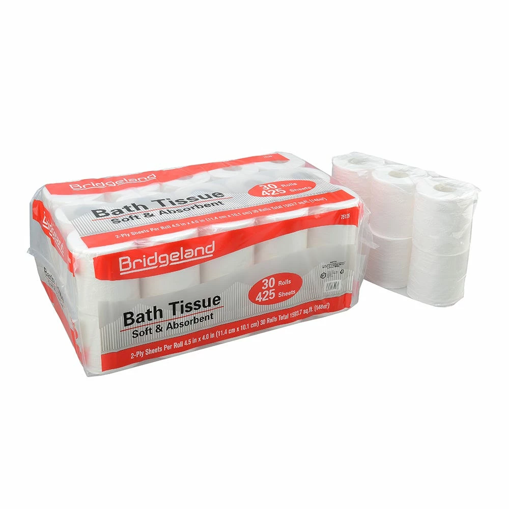 Bridgeland 30 Rolls Bath Tissue - 11970001 - Toilet Paper 2 Bridgeland 30 Rolls Bath Tissue - 11970001 - Toilet Paper - Image 2