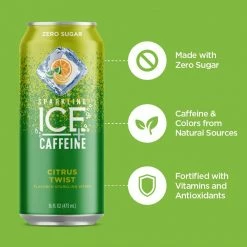 Sparkling Ice +Caffeine Citrus Twist Sparkling Water, 16 oz. 6 Sparkling Ice +Caffeine Citrus Twist Sparkling Water, 16 oz. -Food & Household Goods Sales 6d366cae3a7529f26b92c57f98483b3a4677b35a 56165018 3