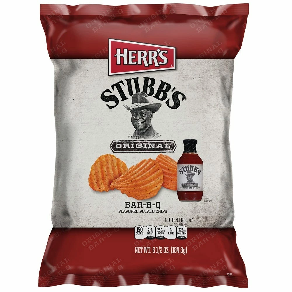 Herr's Stubb's Original BBQ Chips, 6.5 oz. - Chips & Crackers 1 Herr's Stubb's Original BBQ Chips, 6.5 oz. - Chips & Crackers