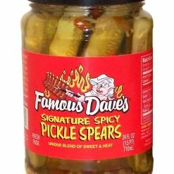 Famous Dave's Signature Spicy Pickle Spears, 24 oz. Jar - Pickles & Relishes