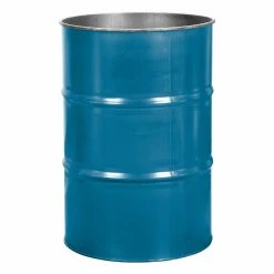 Various Brands Metal Trash Barrel, 55 Gallon - Trash Barrels