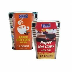 Nicole Home Collection Hot/Cold Cups with Lid, 20 oz. Cups, 12 Count - 00770 - Disposable Kitchenware