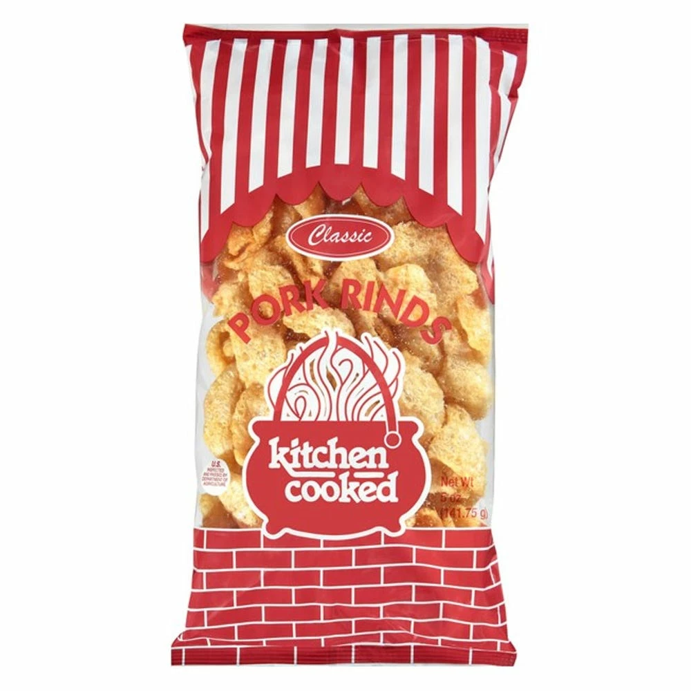 Kitchen Cooked Classic Pork Rinds, 5 oz. Bag - Chips & Crackers 1 Kitchen Cooked Classic Pork Rinds, 5 oz. Bag - Chips & Crackers