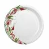 Nicole Home Collection 10" Paper Plate - Pink Floral, 24 Count - 77010 - Disposable Kitchenware