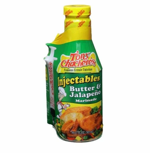 Tony Chachere's Injectables Butter & Jalapeño Marinade with Injector, 17 oz. - Baking 1 Tony Chachere's Injectables Butter & Jalapeño Marinade with Injector, 17 oz. - Baking