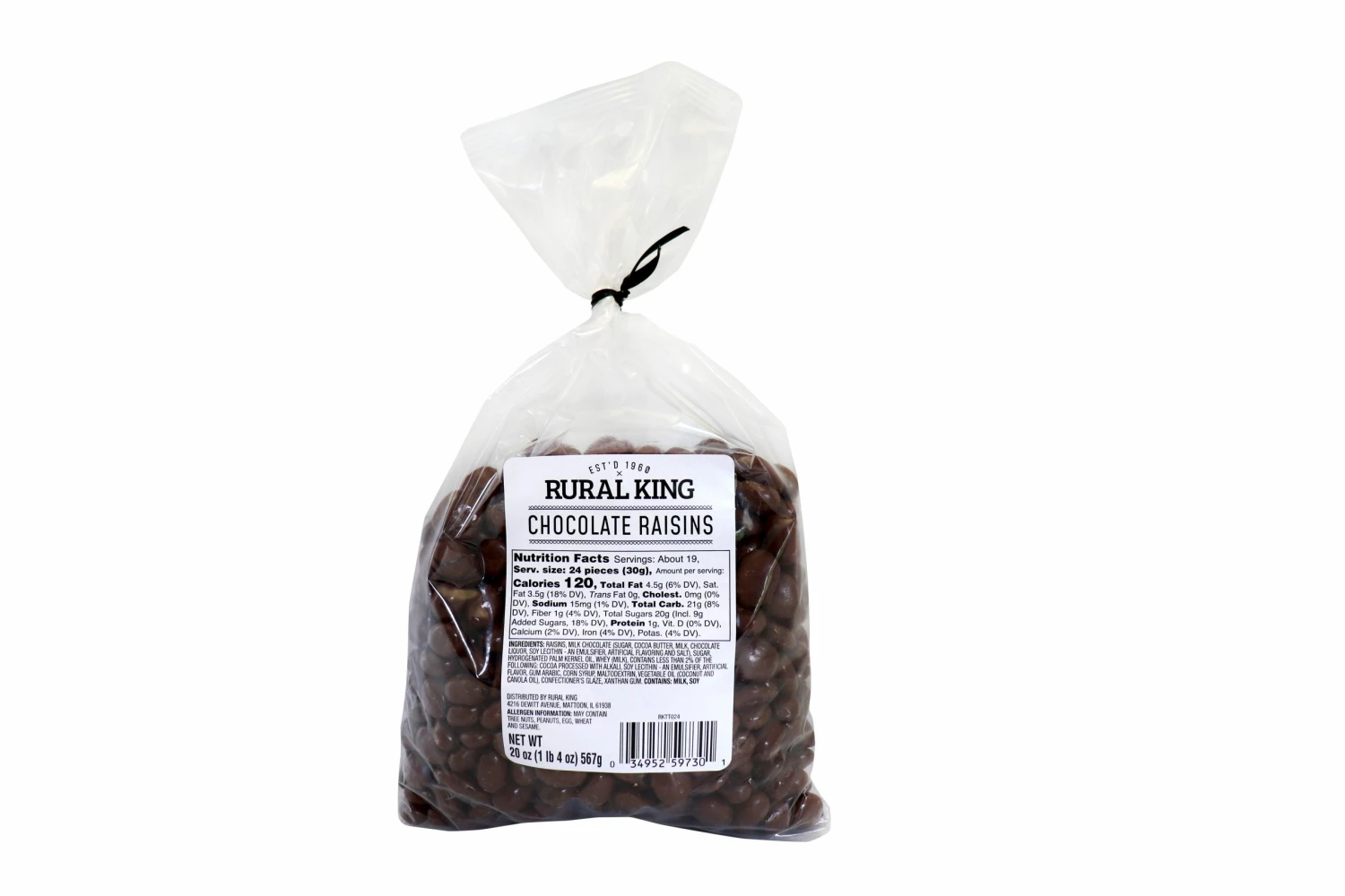 Rural King Chocolate Raisins, 20 oz. Bag - Candy & Gum 1 Rural King Chocolate Raisins, 20 oz. Bag - Candy & Gum