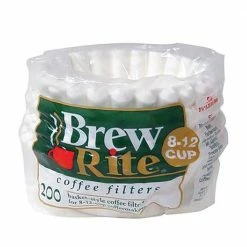 Brew Rite BrewRite 8-12 Cup Coffee Filter 200 Count 45-201A - Coffee Supplies