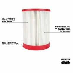 Milwaukee Large Wet/Dry Shop Vacuum HEPA Filter, 1 Pack - 49-90-1977 - Dry Vacs -Food & Household Goods Sales 8a3ef846aa51855219dc1fd6547765903aee0c79 2022016771 3
