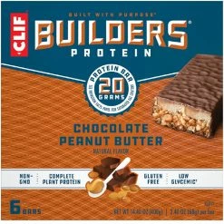 Clif Builders Chocolate Peanut Butter Protein Bars, 6 Count - Granola & Snack Bars