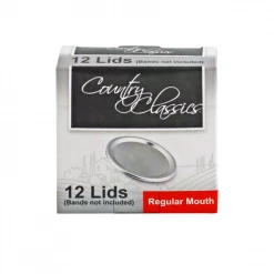 Country Classic Regular Mouth Lids, 12 Pack - CCCL-012-WM - Canning Jars, Bands & Lids
