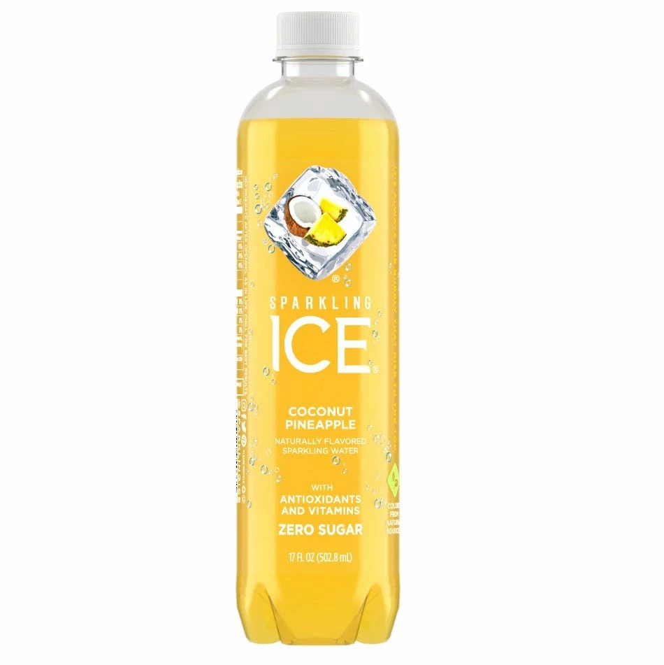 Sparkling Ice® Sparkling Water with Antioxidants and Vitamins, Zero Sugar - Coconut Pineapple 17 oz. 1 Sparkling Ice® Sparkling Water with Antioxidants and Vitamins, Zero Sugar - Coconut Pineapple 17 oz.