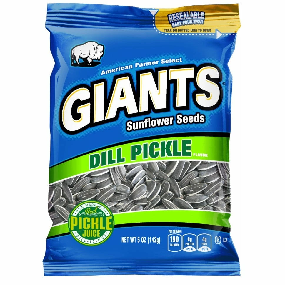 Giants Dill Pickle Sunflower Seeds, 5oz. - Salty Snacks 1 Giants Dill Pickle Sunflower Seeds, 5oz. - Salty Snacks