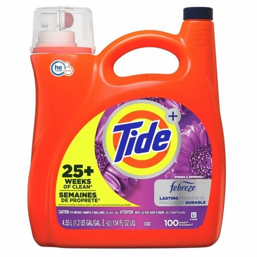 Tide Liquid 2x HE with Febreze 100 Loads, Spring & Renewal Scent, 154 Fl. Oz. - 80364412 - Laundry Detergent 5 Tide Liquid 2x HE with Febreze 100 Loads, Spring & Renewal Scent, 154 Fl. Oz. - 80364412 - Laundry Detergent -Food & Household Goods Sales 966e45897f2d499381f0eec636a8aaec7aed2632 2022018870