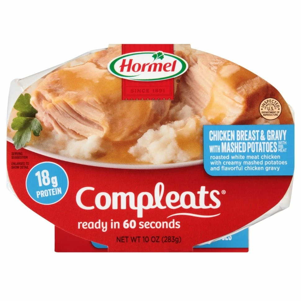Hormel Compleats Chicken & Mashed Potatoes, 10oz. - Microwave Meals 1 Hormel Compleats Chicken & Mashed Potatoes, 10oz. - Microwave Meals