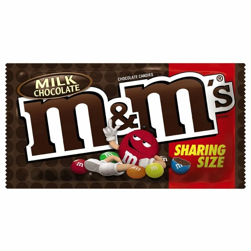 M&M's Milk Chocolate Candies - Sharing Size, 1.08 oz. 1 M&M's Milk Chocolate Candies - Sharing Size, 1.08 oz.
