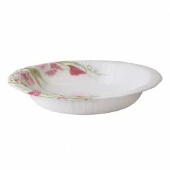 Nicole Home Collection 20 oz. Paper Bowl - Pink Floral, 24 Count - 77020 - Disposable Kitchenware
