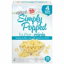 Jolly Time Popcorn Simply Popped Butter Minis Microwave Popcorn, 4 Count