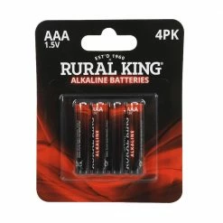 Rural King AAA Alkaline Batteries, 4 Pack - AAA4PKALK - Household Batteries