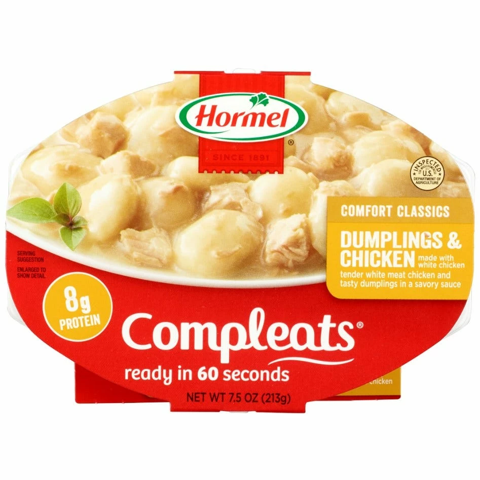 Hormel Compleats Chicken & Dumplings, 7.5 oz. - Microwave Meals 1 Hormel Compleats Chicken & Dumplings, 7.5 oz. - Microwave Meals