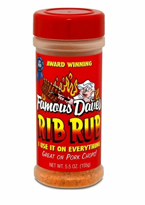 Famous Dave's Rib Rub Seasoning, 5.5 oz. - Spices & Seasonings 1 Famous Dave's Rib Rub Seasoning, 5.5 oz. - Spices & Seasonings