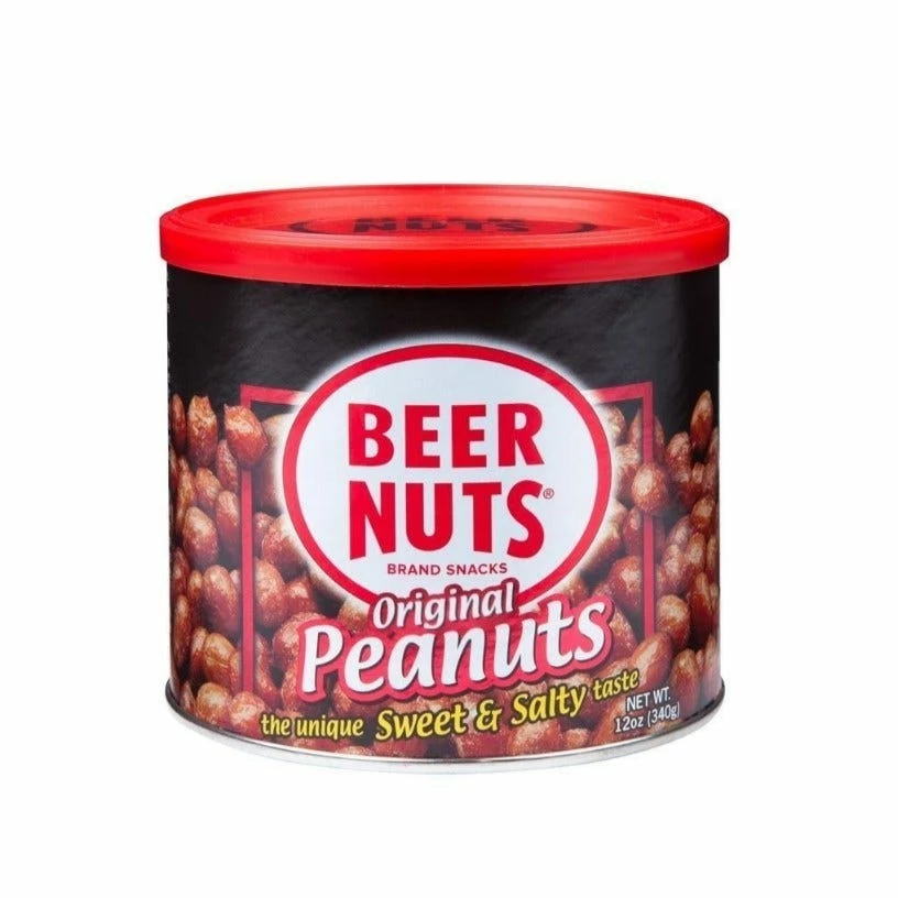 Beer Nuts Original Sweet & Salty Peanuts, 12 oz. Can - 70143 1 Beer Nuts Original Sweet & Salty Peanuts, 12 oz. Can - 70143