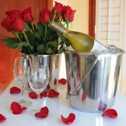 AmeriHome Medium Stainless Steel Bucket 3 Piece Set - SSB237SET - Baskets -Food & Household Goods Sales amerihome medium stainless steel bucket set 3 piece ssb237set 3