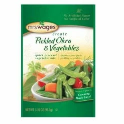 Mrs. Wages Pickled Okra and Vegetables, 3.36 oz. - Spices & Seasonings