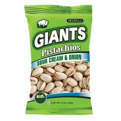 Giants Sour Cream & Onion Pistachios, 4.5 oz. - Salty Snacks