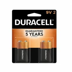 Duracell Coppertop 9V Alkaline Batteries, 2 Pack - Household Batteries