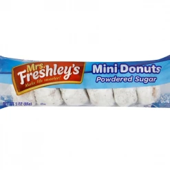 Mrs. Freshley's Mrs Freshley's Powdered Sugar Mini Donuts, 3oz - Snacks