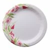 Nicole Home Collection 7" Paper Plate - Pink Floral, 48 Count - 77070 - Disposable Kitchenware
