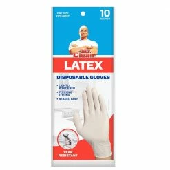 Mr. Clean Mr Clean Gloves Latex 10 Count 243057 - Cleaning & Janitorial Supplies