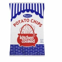Kitchen Cooked Original Rippled Potato Chips, 10 oz. Bag - Chips & Crackers