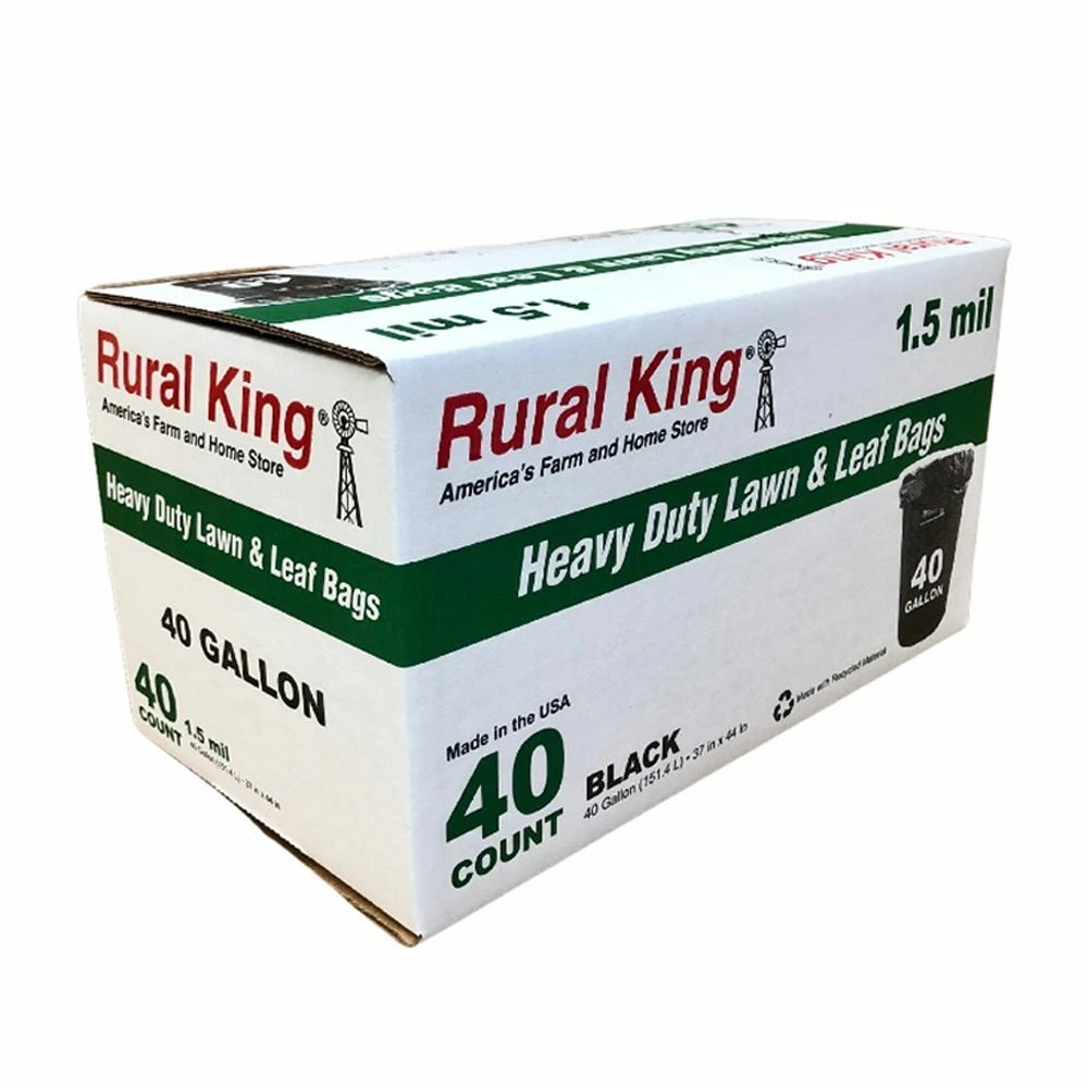 Various Brands Rural King Heavy Duty 40 Gallon Lawn & Leaf Trash Bags, 40 Count 2 Various Brands Rural King Heavy Duty 40 Gallon Lawn & Leaf Trash Bags, 40 Count - Image 2