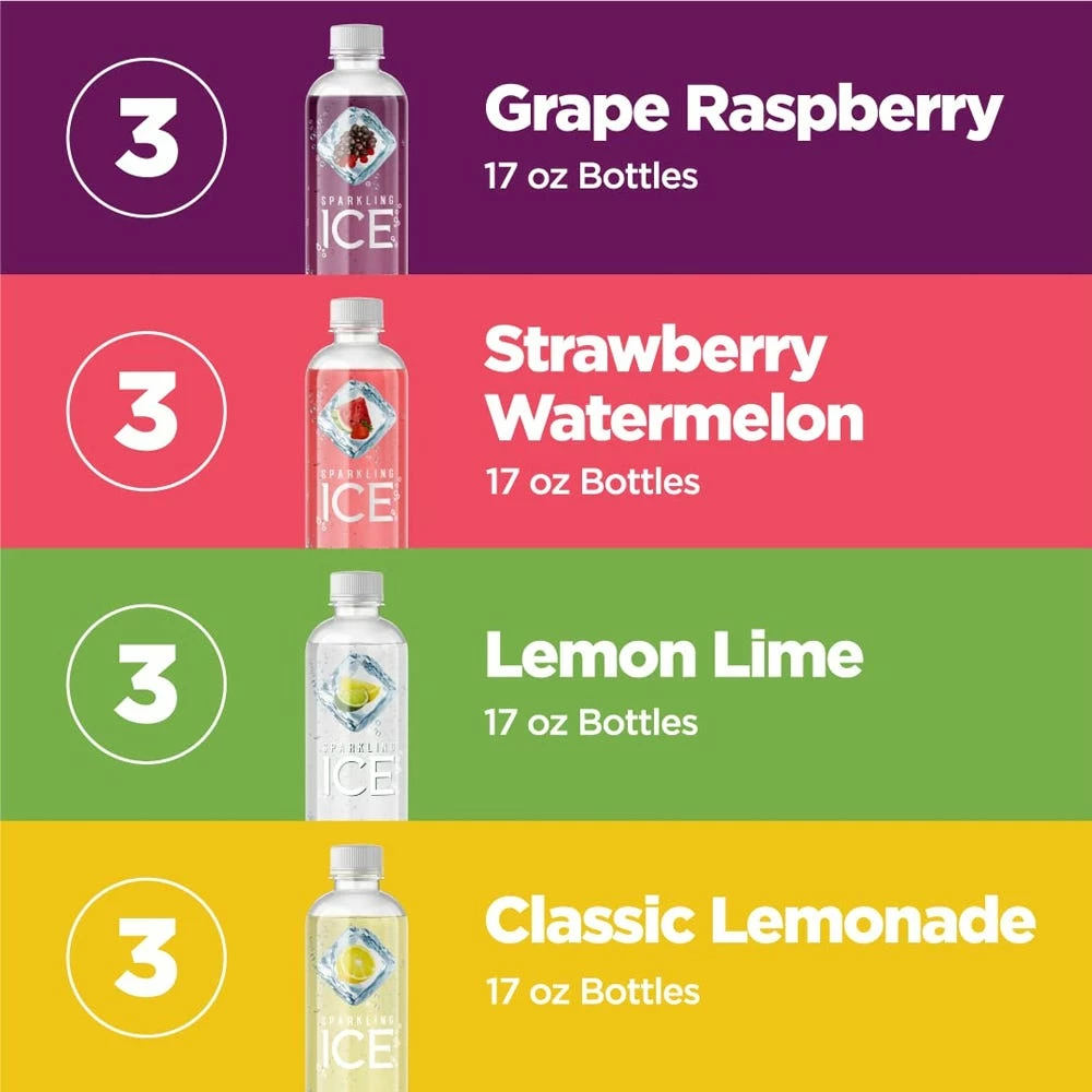 Sparkling Ice 17 oz. Bottle Blue Variety, 12 Pack - Water 2 Sparkling Ice 17 oz. Bottle Blue Variety, 12 Pack - Water - Image 2