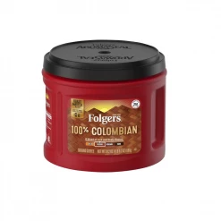 Folgers 100% Colombian Coffee, Medium Roast Ground Coffee, 24.2 oz Canister