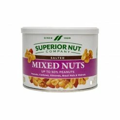 Superior Nut Company Salted Mixed Nuts - Up to 50% Peanuts, 13 oz.