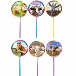 Squire Boone Assorted Lollipops with Animal Stickers - Hard Candy & Lollipops