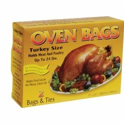 Various Brands Turkey Size Oven Bags - 2 Bags and Ties - 56430093 - Disposable Kitchenware